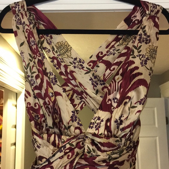 ABS Patterned Silk Floor-length gown - size 4 - Picture 2 of 7